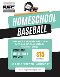 a flyer for homeschool baseball