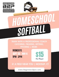 a flyer for homeschool softball